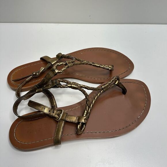 Lauren Ralph Lauren Women’s Alexa Leather Sandals Size 6 - Picture 5 of 9